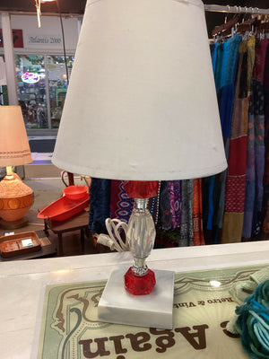 Vintage Small Crystal Look Lamp