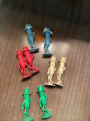 Assorted Colours of Planters Peanut Salt & Pepper Shakers