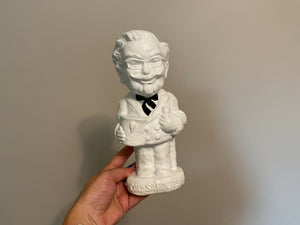 1970s Kentucky Fried Chicken plastic coin bank feat. Colonel Harland Sanders. As-is.
