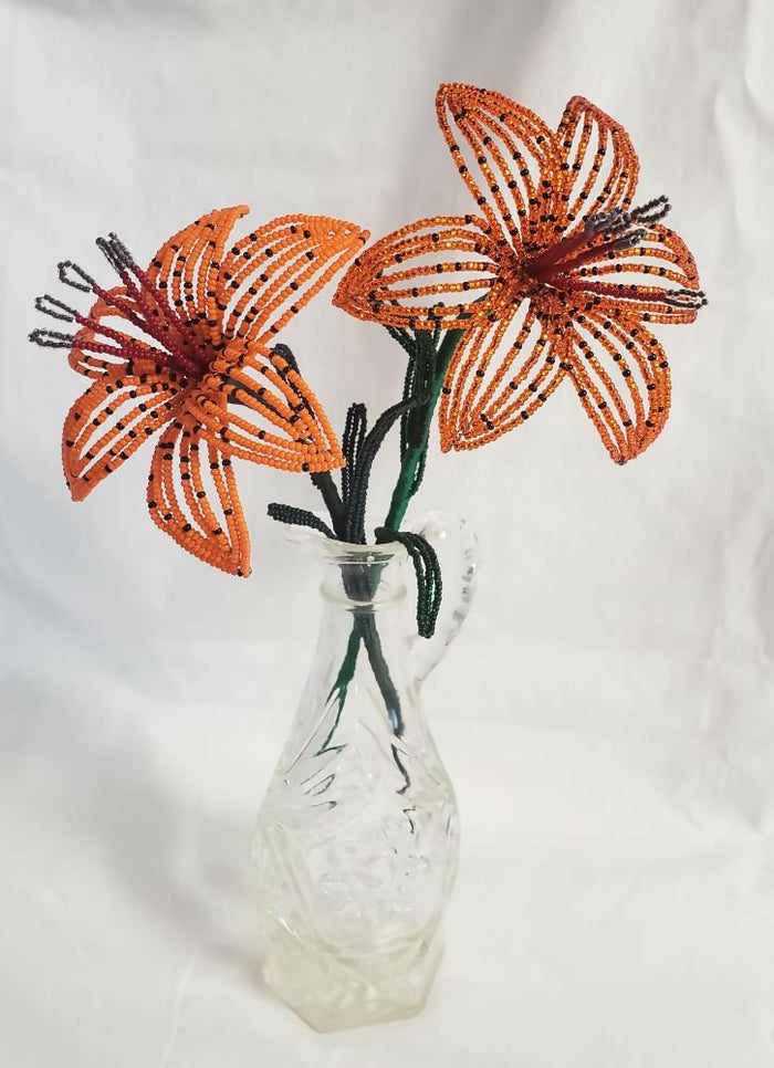 Beaded Flower - Tiger Lily