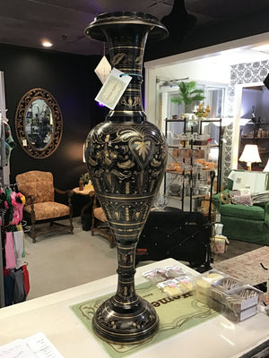 Vintage Brass Vase 31”