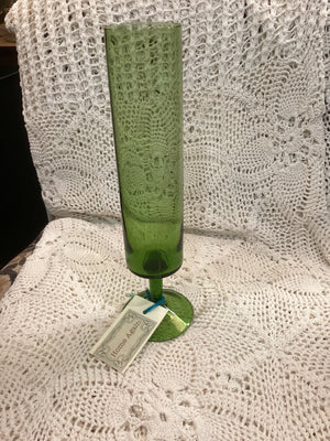 Vintage Tall Green Vase