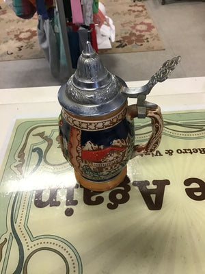 Vintage Lidded Stein (Made in Germany)