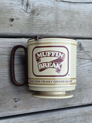 Vintage plastic Muffin Break "to go" mug
