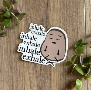 The Sad Potato Sticker - Inhale Exhale
