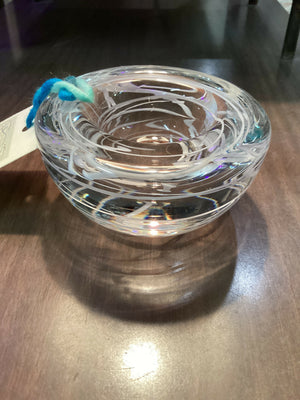Vintage Art Glass Tea Light Holder