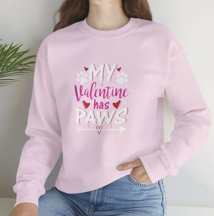 Valentine has Paws Sweatshirt