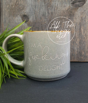 "Delight" Carved Mug - Assorted