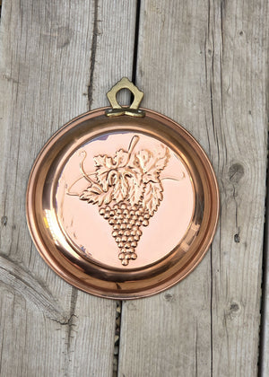Vintage copper wall hanging - Grapes