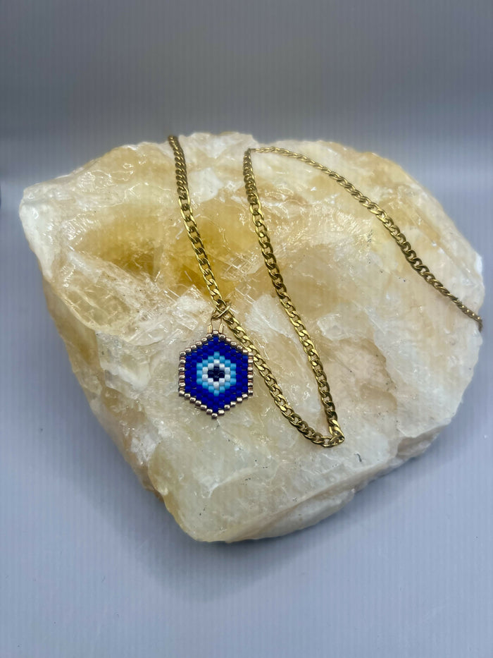 Evil Eye Beaded Necklace