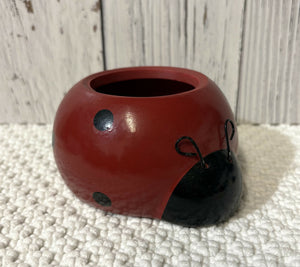 VINTAGE TRINKET BOWL OR PLANTER, LADY BUG