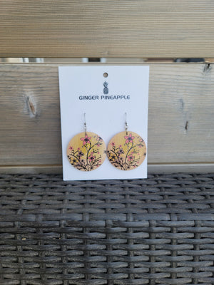 Wood Flower earrings - 33rd St W