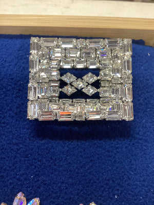 Vintage Sherman 3Tiered Shadowbox Brooch
