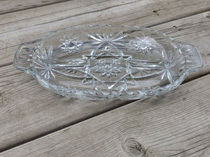 Vintage glass divided dish