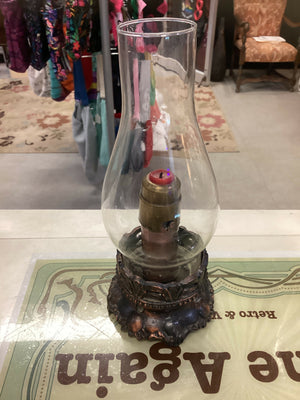 Vintage Spring loaded Candle Hurricane Lamp