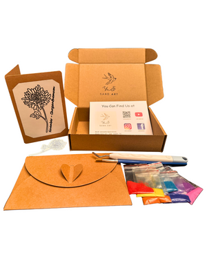 Sand Art Greeting Card Kit – Birth Flower Crafting Activity