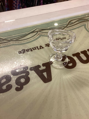 Vintage Eye Wash 2 3/8" Glass Cup Marked G