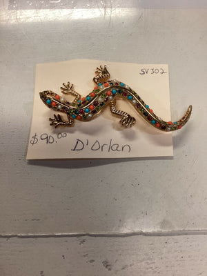 Vintage D’Orlan Salamander Broach