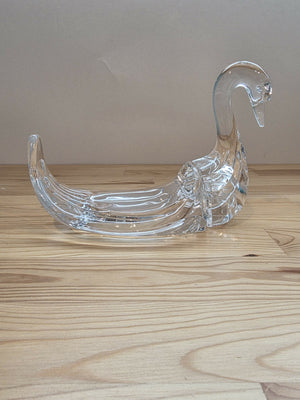 Vintage clear acrylic swan