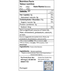 Freeze-dried Banana Chips available at 33rd Street location