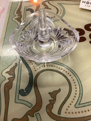 Vintage 24% Lead Crystal Ring Holder