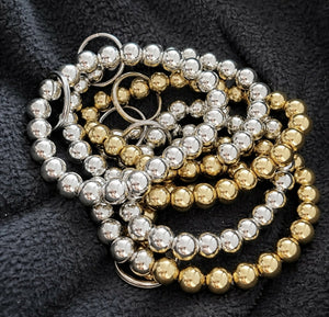 Metal Beaded Keychain Wristlet