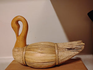 Vintage swan/duck with reed body - small