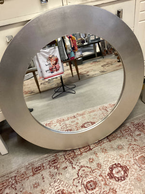 Vintage Silver Painted Mirror (60CM round)