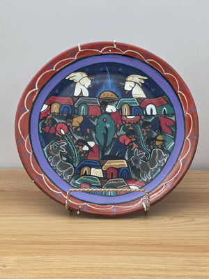 Vintage Mexican story plate