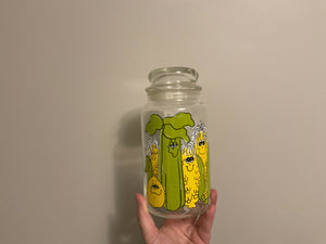 Anthropomorphic vintage glass jar