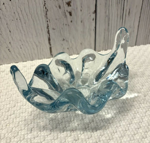 VINTAGE FREEFORM ART GLASS BOWL