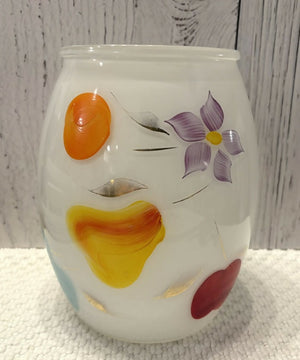 HAND PAINTED COOKIE JAR (MISSING LID) PERFECT TO USE AS VASE