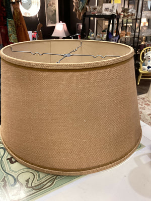 Vintage Floor Lamp Shade Velvet Ribbon Trim 11” tall 15.5” top 19” bottom