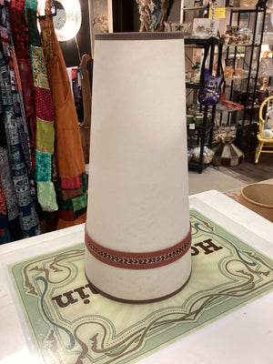 Vintage Fibreglass Lampshade Clip on. 15” tall 4.5 top 7.5 bottom (mint condition)
