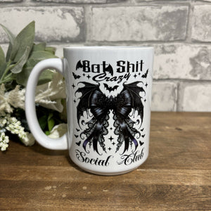 BAT SHIT CRAZY SOCIAL CLUB coffee mug - 15oz