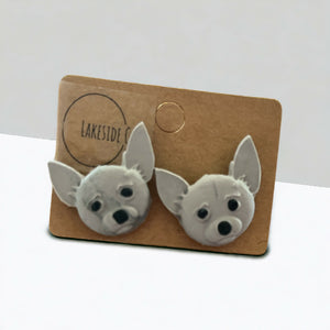 Dog Face Stud Earrings available at 33rd St