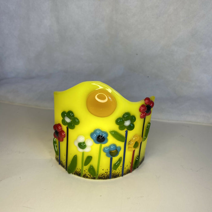 Fused glass free standing suncatchers