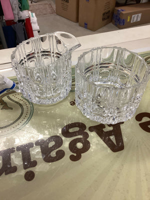 Vintage Heisey Crystal Cream & Sugar Set
