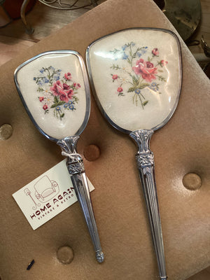 Vintage Brush & Mirror Set