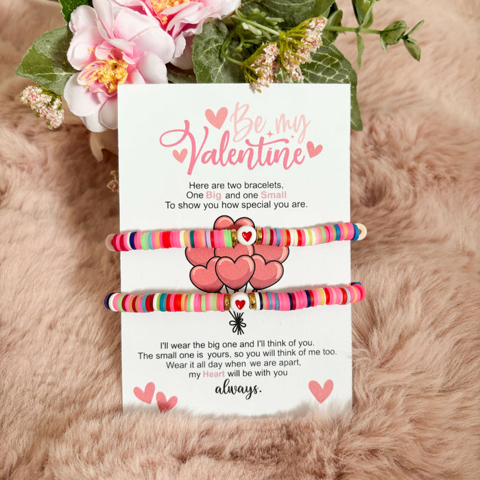 Be my Valentine bracelet set - rainbow