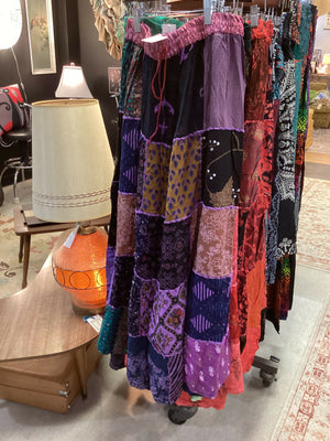 Lined Patchwork Skirt