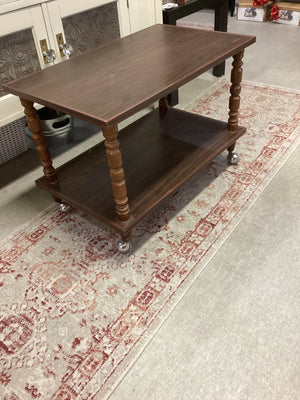 Vintage 2Tiered Rolling TV Table