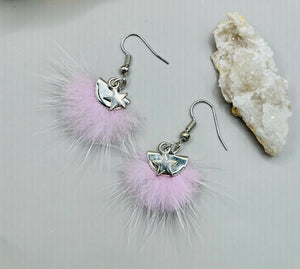 Pink Mink Earring