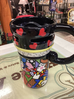 Vintage Romero Britto Swing Travel Mug