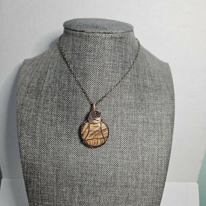 Petrified wood necklace