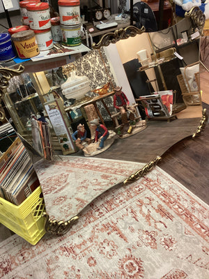 Vintage Mirror with Metal Decorations 49”x32”
