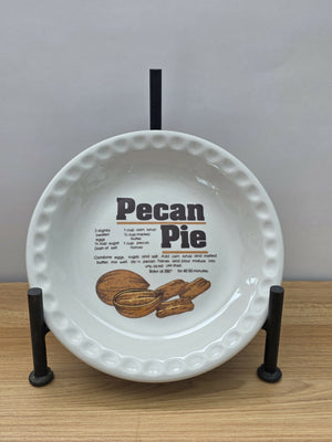 Vintage Pecan Pie recipe plate