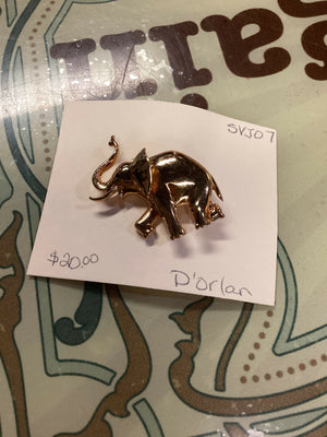 Vintage D’Orlan Elephant Brooch