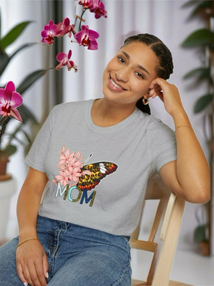 Butterfly Mom Unisex Softstyle T-shirt