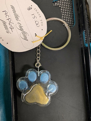 Dog paw key chain